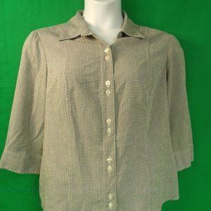 C.J Banks checkered blouse